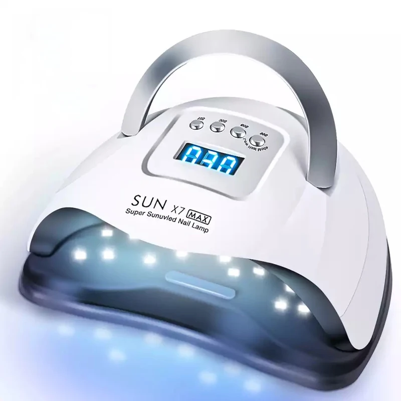 

180W SUN X7 MAX UV LED Lamp for Manicure Nail Lamps for Curing UV Gel Nail Tools With Sensor LCD Display Nail Dryer, White