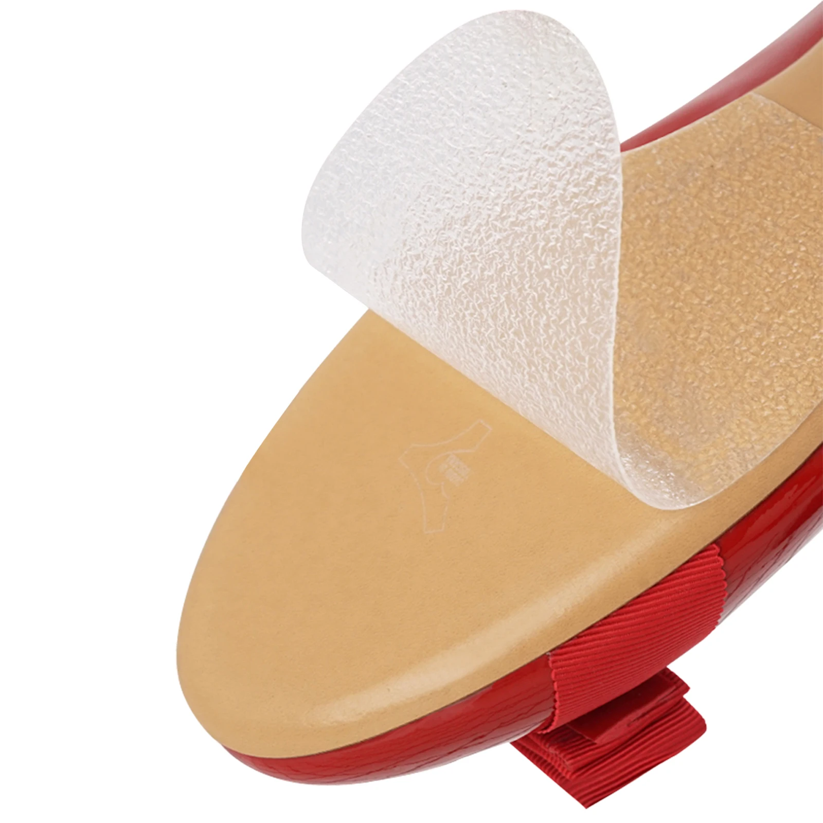 

Black Clear Gloss Invisible Sneaker Shoe Sole Protector Film, Clear/black/red