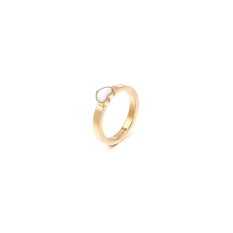 

Custom Gold Color Stainless Steel Ring Jewelry Women Delicate Heart Ring