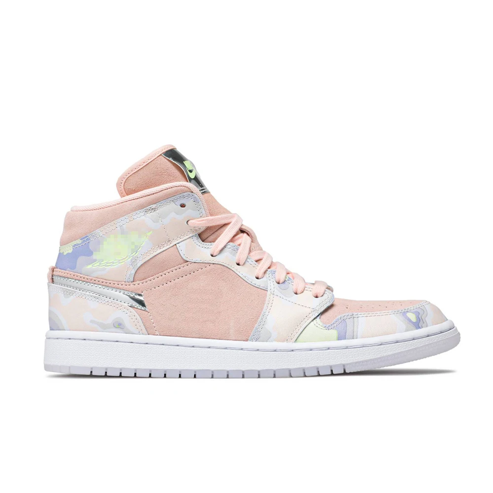 

Jordan 1 Mid Pink Cloud Women'S Fashion Casual Sports Basketball Running Zapatillas Zapatos Shoes Sneakers