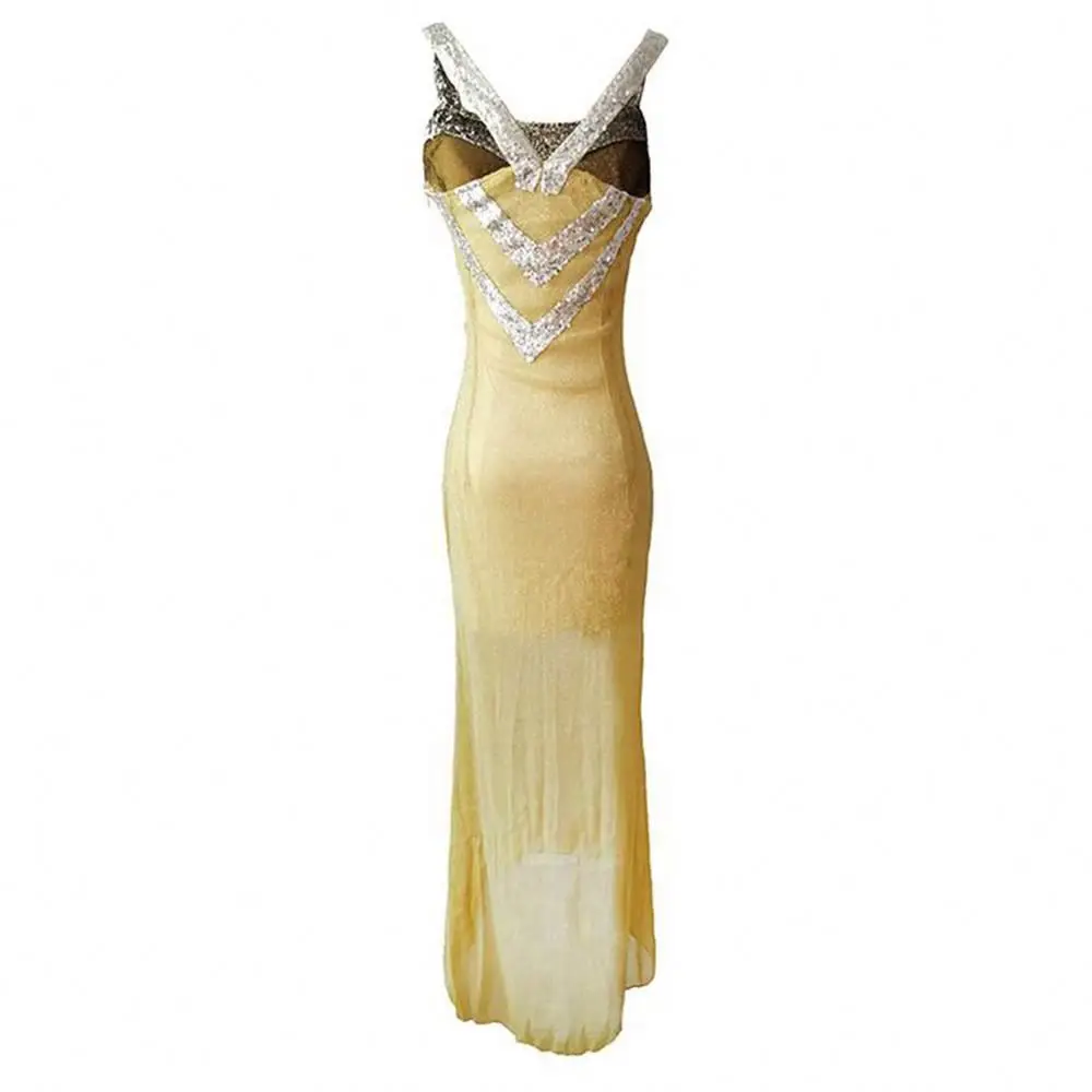 

Fashion clothing hot night maxi sexy halter long sequin evening dress women