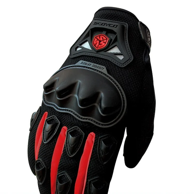 

Motorcycle riding gloves breathable shatter-resistant gloves, Red, black, blue, green