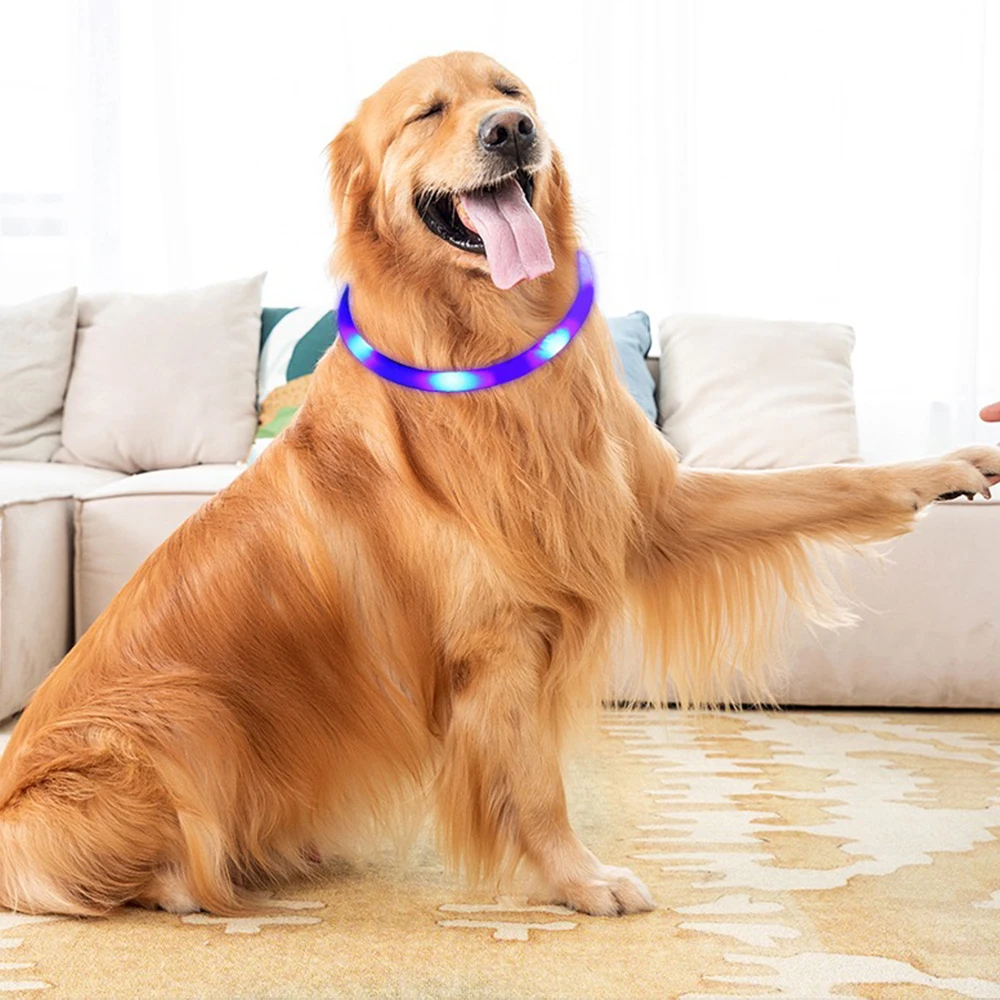 

Wholesale LED Spike Fancy Night Safety Cuttable Pet Dog Collar for Dog