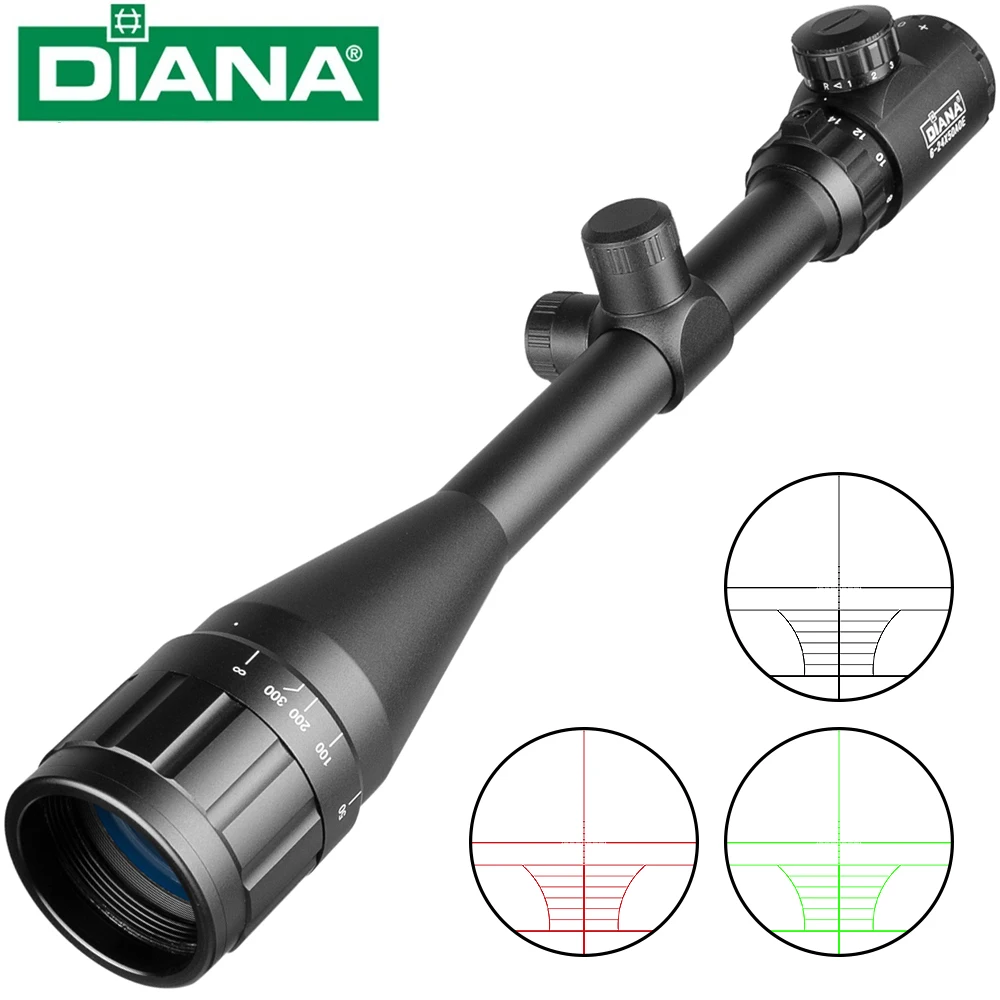 

6-24x50 AOE Optical Rifle Scope Long Eye Relief Rifle Scope Sniper Gear Hunting Scopes For Airsoft Rifle, Black