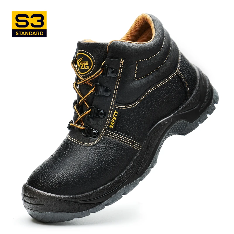 ZG 1088 EU Standard Men's Winter Safety Shoes Hot Sale S3 Anti-Smash Steel Toe Construction Waterproof Work Boots for Men