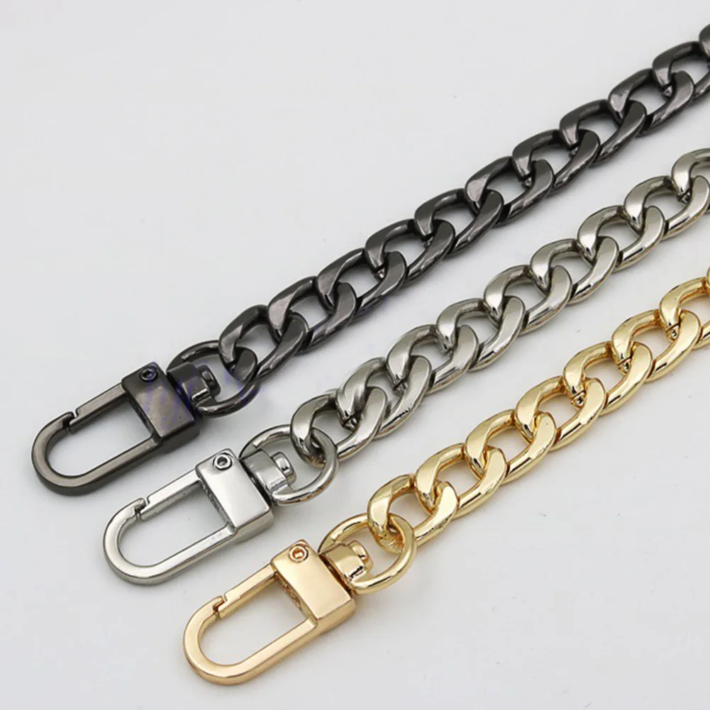 

Ultralight Aluminum Chains DIY Gold, Silver, Gun bag strap 12mm Replacement Purse Chain Shoulder Bag Straps for Small Handbags