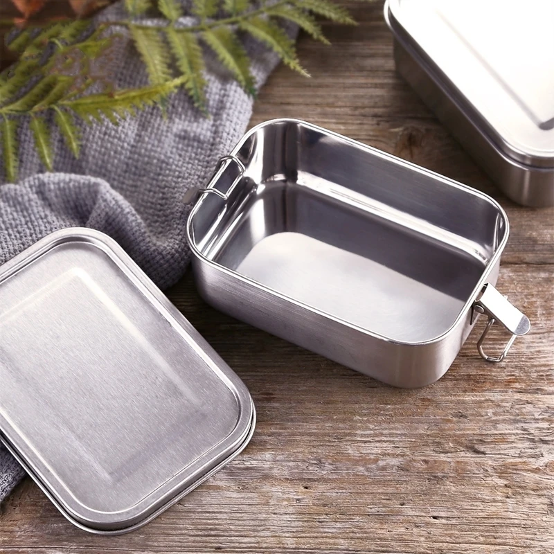 

metal tiffin box leakproof compartment stainless steel kids lunch box bento stackable insulated stainless steel lunch box