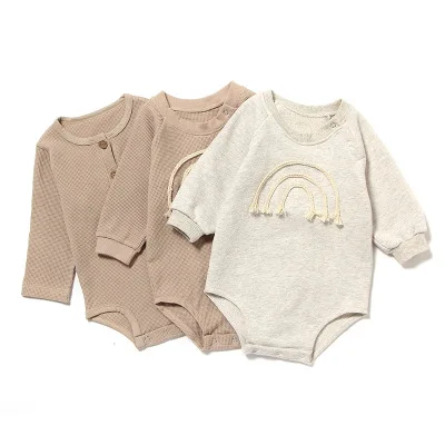 

2022 Baby Girl Boy Rompers 0-2Y Spring Newborn Baby Clothes For Girls Long Sleeve Jumpsuit Baby Boys Girls Outfits Clothes