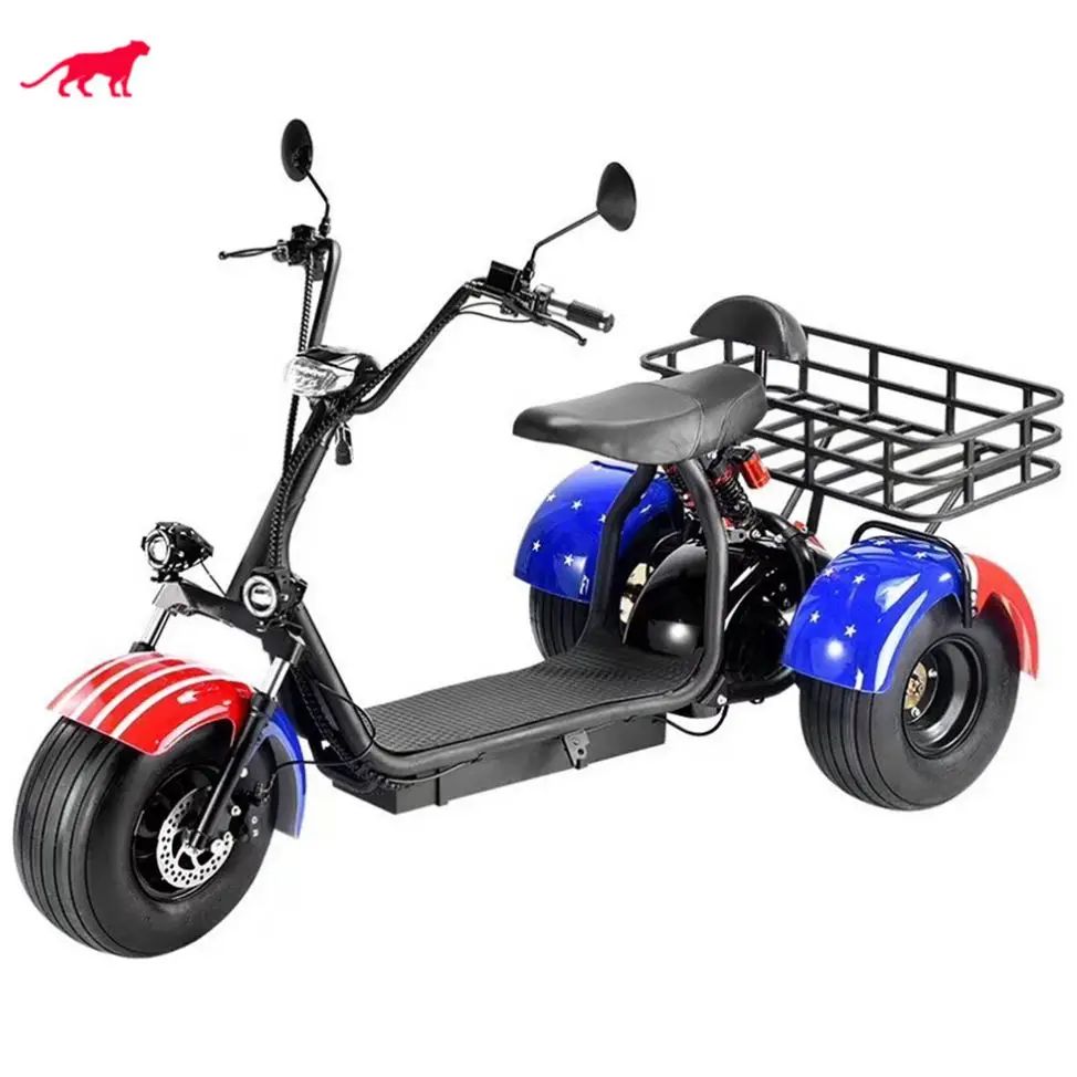 

EEC And COC Citycoco Ecc Electric 5000W Scooter, Blue red black