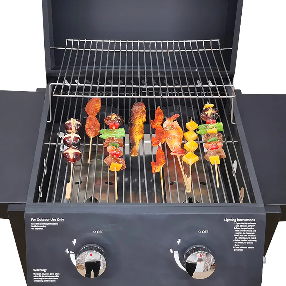 Outdoor Modern Kitchen Trolley Portable Iron BBQ Grill for Outdoor Cooking Moveable Cover Carbon Fuel for Picnics Camping
