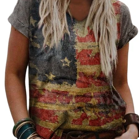 

USA American Flag T-Shirt For Women & Men