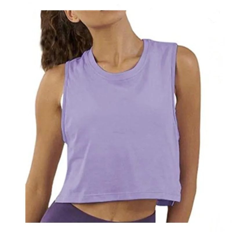 

New design fitness quick dry mesh workout tank top women crop top gym athletic loose tank top, Customized color