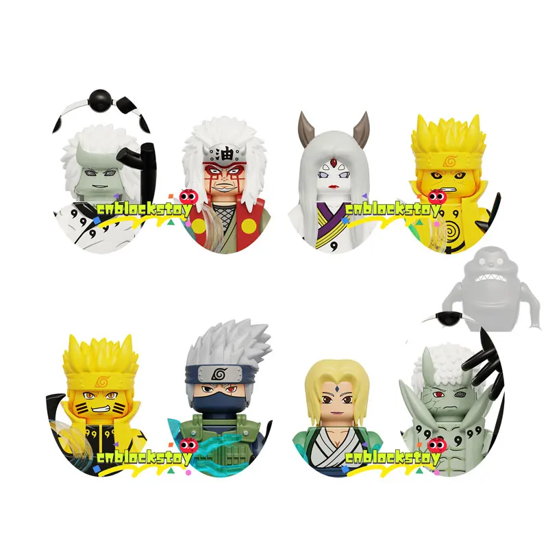 

Japanese Anime Comics Hatake Kakashi Uchiha Madara Uzumaki Plastic Assemble Building Block Figure Kids Collect DIY Toys KDL819