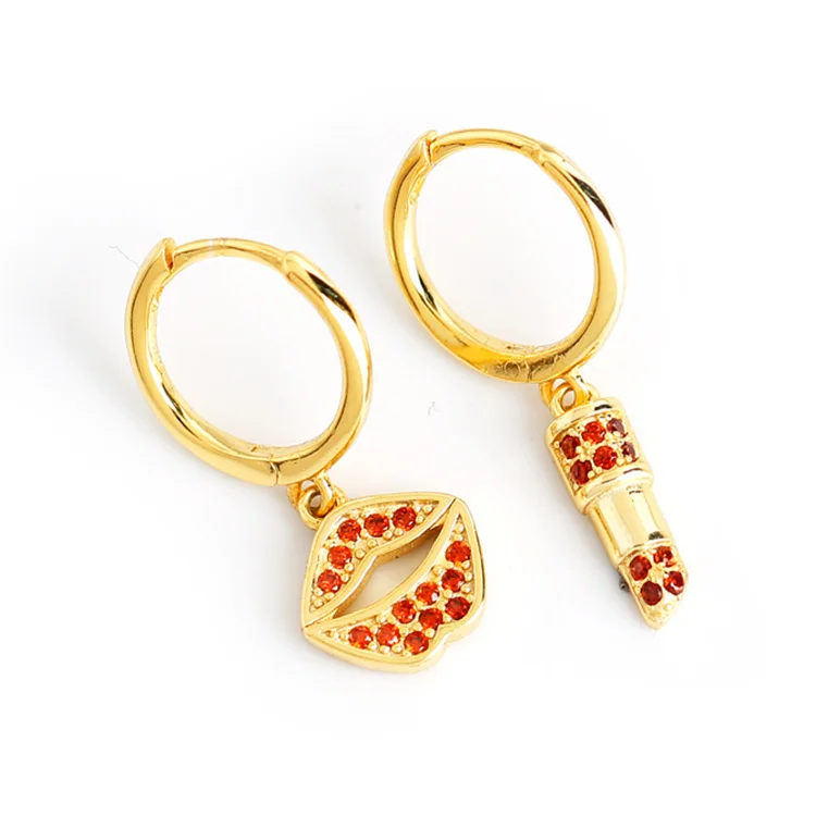 

Fashion jewelry earings for women 2021 925 sterling lips Earring silver earrings