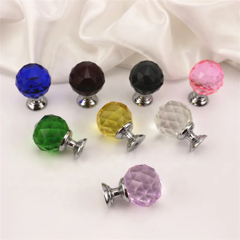 
wholesales Cheap Price Crystal Knobs Crystal Furniture Knobs Crystal Glass Cabinet Handles/door glass handle for home decoration  (60326458741)