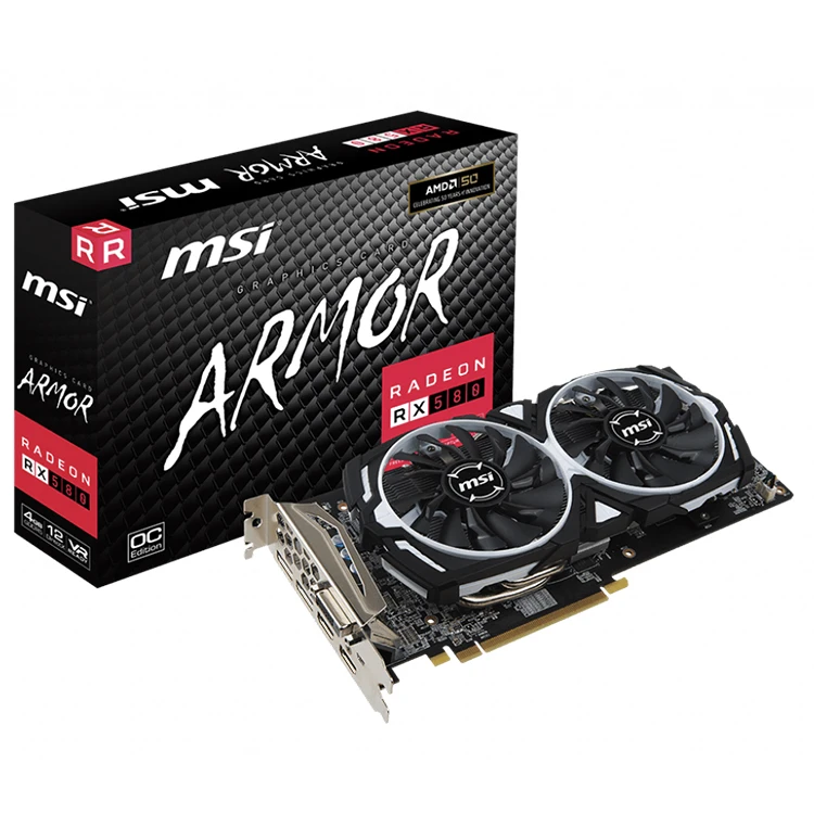 

Used MSI AMD Radeon RX 580 ARMOR 8G OC 8GB 256 bit GDDR5 DX(12) PCI-E 3.0 Graphics Card