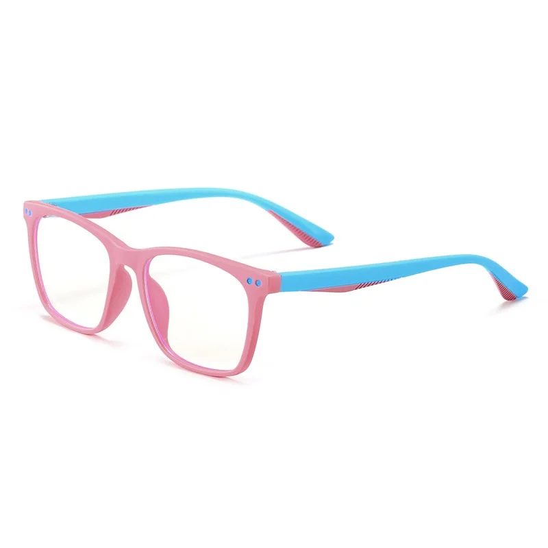 

2021 Custom Logo Recommended For Ages 7 To 12 TR90 Frame Fashion Glasses Children Blue Light Blocking Pink Kids Glasses, Any colors