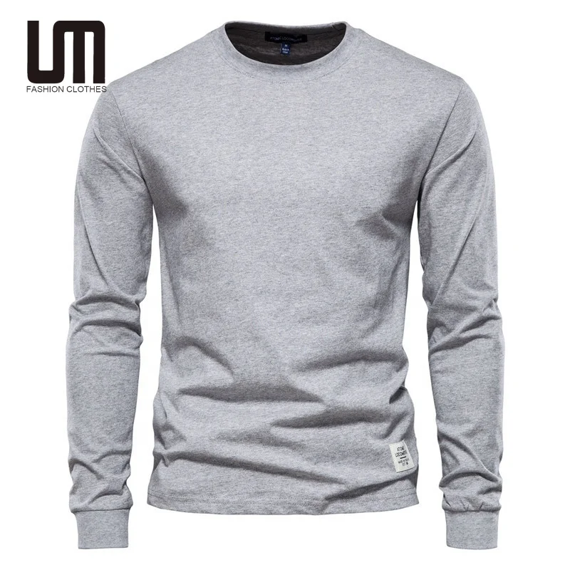 Oem Odm Men's Casual Cotton Long Sleeve T-Shirt New Fashion Blouse T Shirts