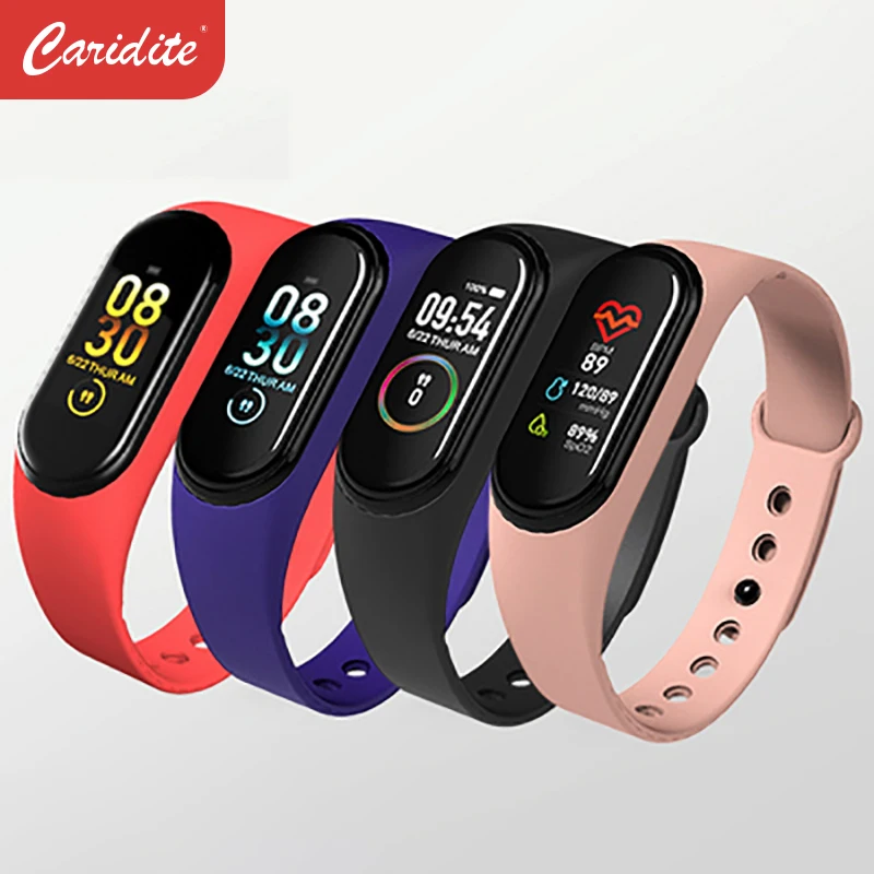 

Caridite Dropshipping M4 Smart Watch Hot Product 2021 Amazon Hot Sale Watch Smart Bracelet Wristband Factory Straight, Red/black/blue