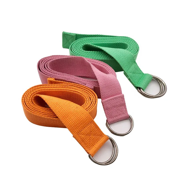 

Hot Selling Pilates Dance Yoga Strap Exercise Fitness Polyester Cotton Soft Elastic Stretch Belt, Orange