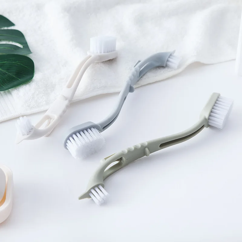

Shoe Board Brush Shoe Brush Convenient Nylon Washing And Cleaning Double Toe Brush, As show