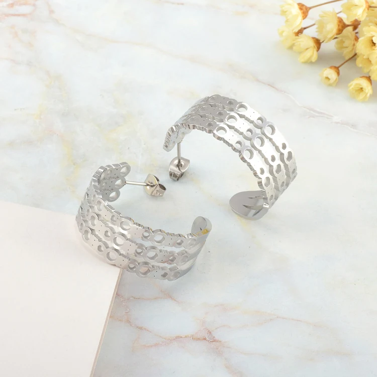 

Wholesale Sliver Round Small Hoop Jewelry Stud Earrings