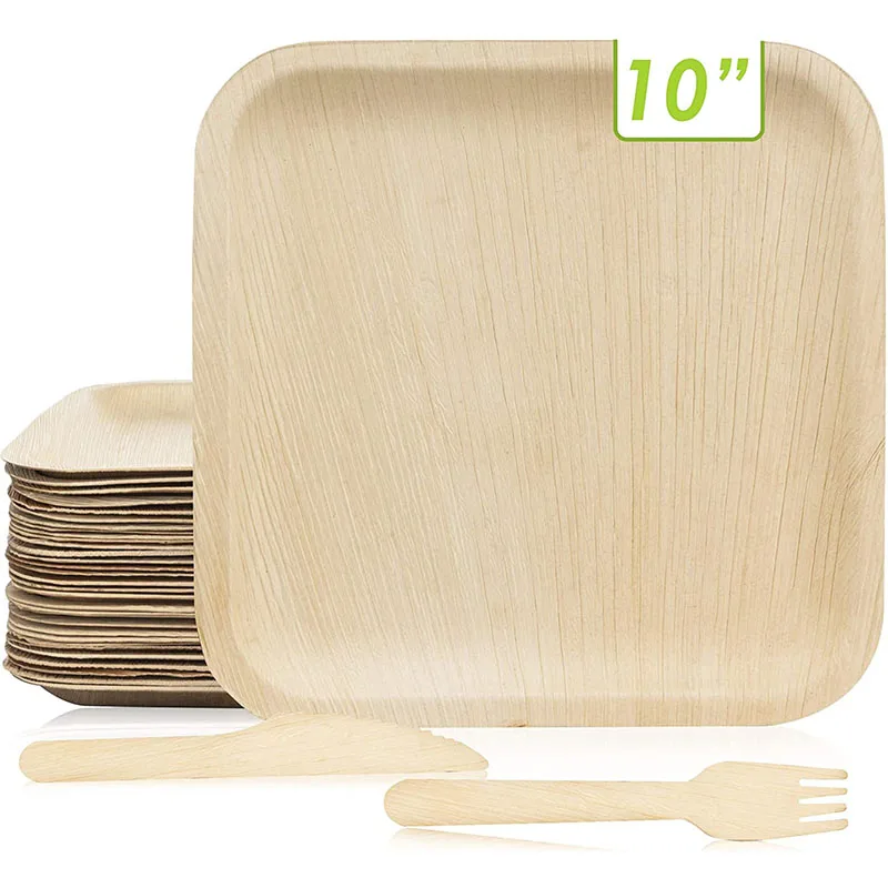 

Naturally Chic Palm Leaf Compostable Trays Biodegradable Disposable Eco Friendly Like Wooden Serving Trays for Weddings Parties