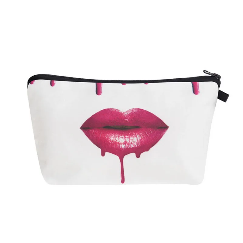 

Waterproof Custom Personalized Logo Printed Lip Makeup Pouch Travel Polyester Gift Cosmetic Zipper Bag, Customized color