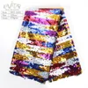 Kavatar Free Sample Custom Design Polyester Rainbow Sequin Fabric For Garment