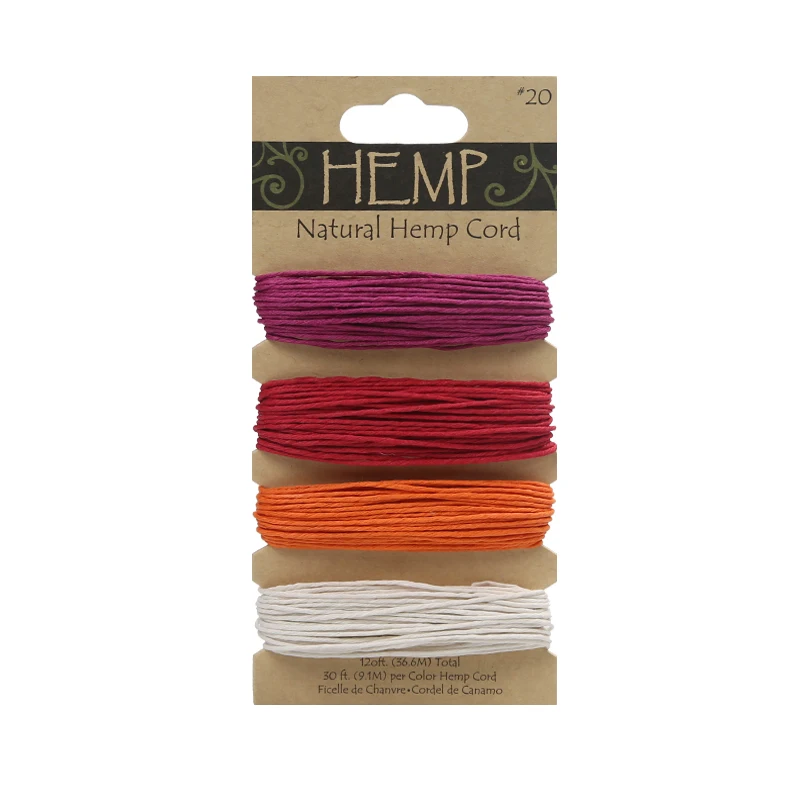 

High Quality Eco-friendly Diy Natual Hemp Beading Cord 4-Color Sets