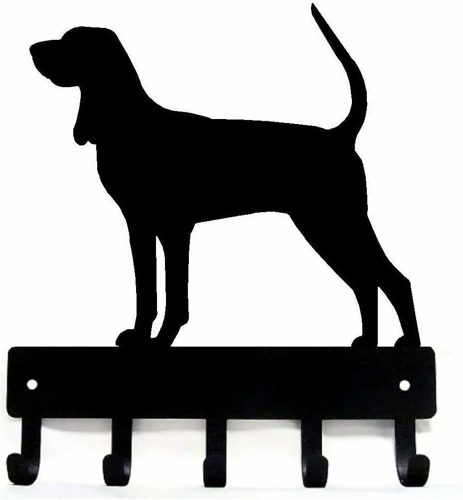 

Yinfa Factory Quality Brand Pet Decor Metal Wall Coonhound Key Rack & Dog Leash Hanger - 9 Inch Wide/6 Inch Wide Black TY2047