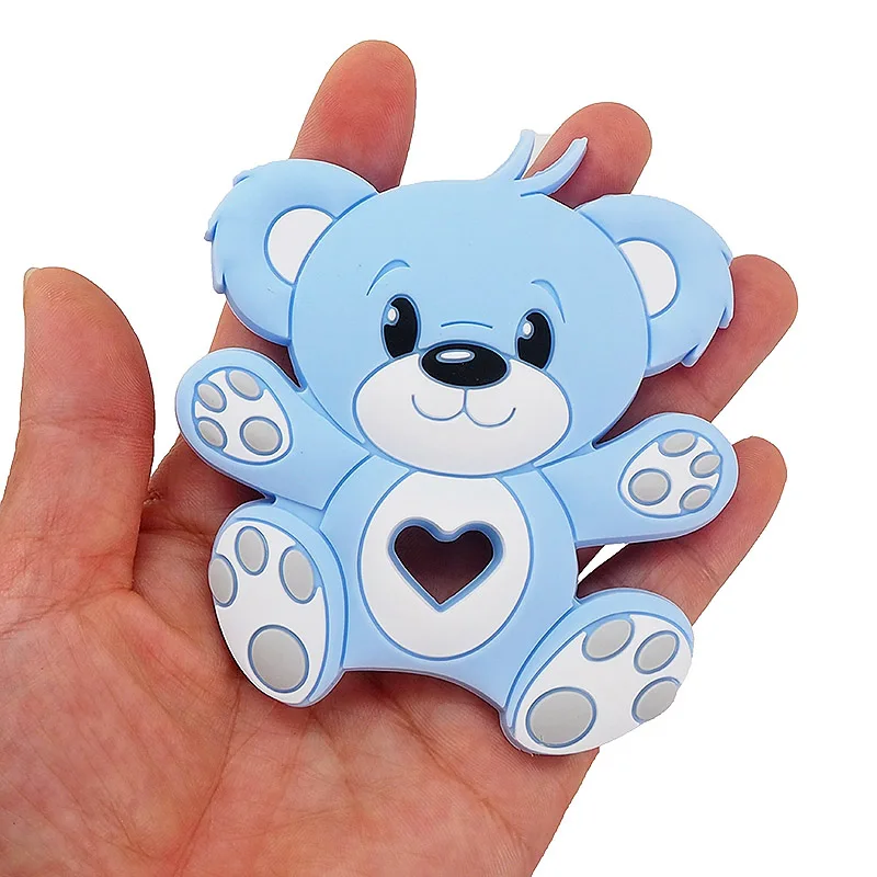 
Free Sample Cute China Manufacturer Direct Sell Soft Infant Babies Toys Silicone Bear Teethings 