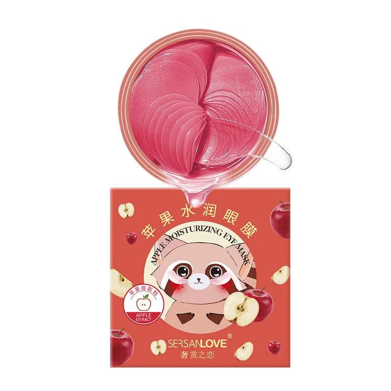 

Private Label SERSANLOVE Apple Eye Mask Crystal Collagen Anti-wrinkle Anti Aging Mask Eye Patch For Under Eye Gel Patch