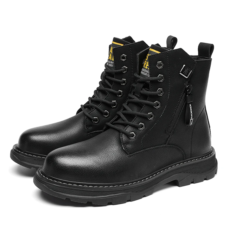 

Hot Selling Product Best Quality Men's Martin Boots Fashion Non-slip Black Outdoor Shoes