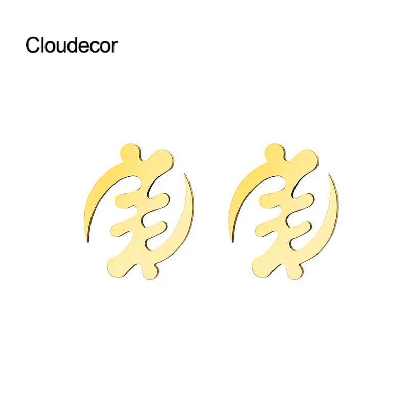 

Hot Selling Africa Earrings 2021 Stainless Steel Stud Earrings Studs Wholesale 18k Gold Jewelry Earring Symbol Women Minimalist