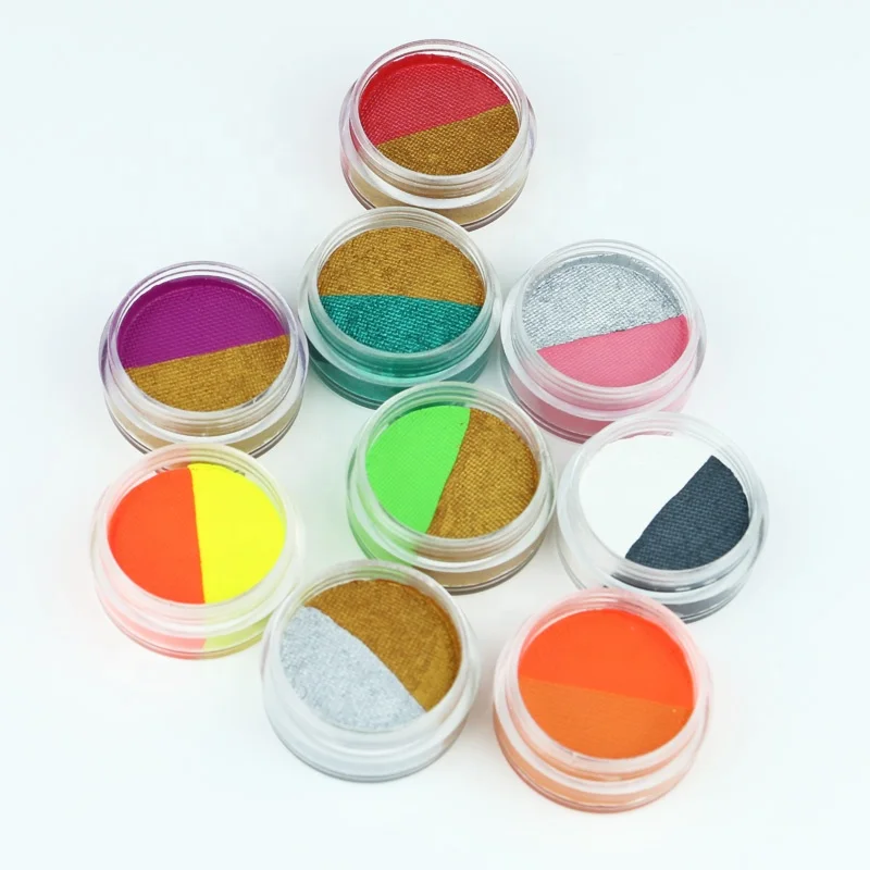 

Customized Logo Nontoxic Vegan Water Ink Rainbow Twins Color Graphic Glitter Shimmer split liner