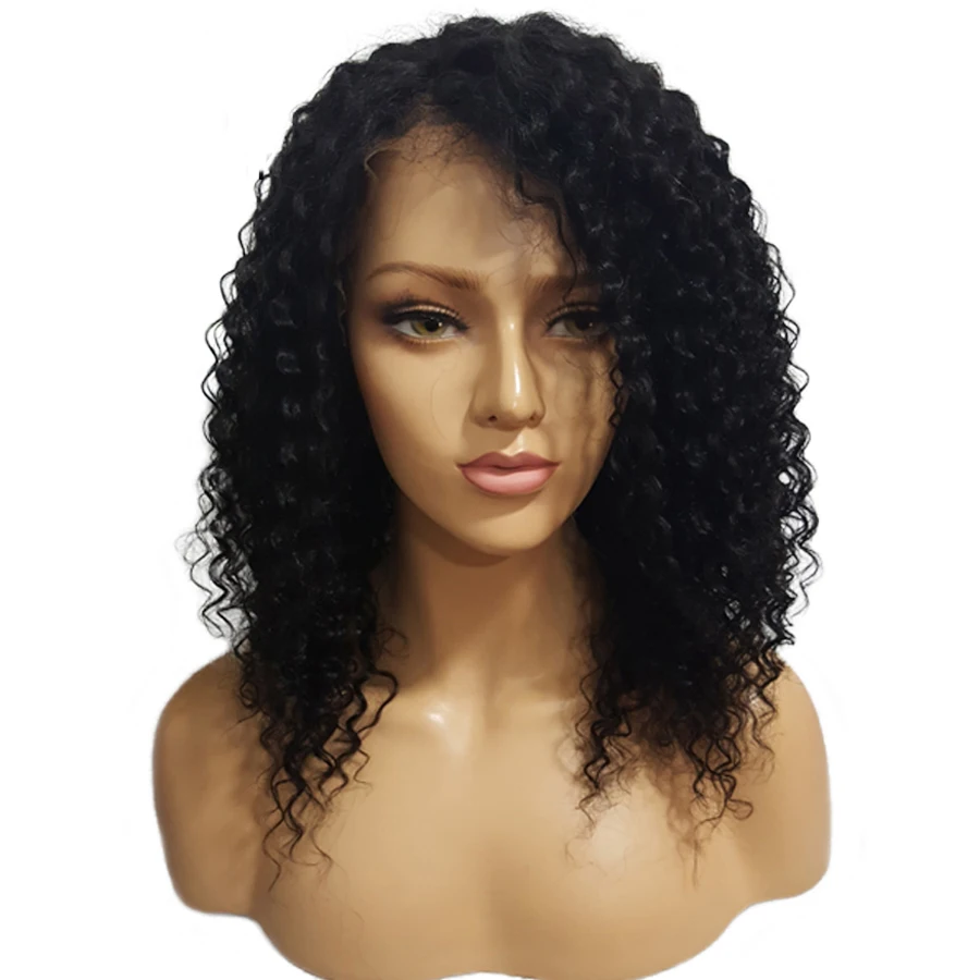 

Funtoninght high quality cuticle aligned virgin hair hot sale brazilian hairs kinky lace front wigs for black women, Pic showed