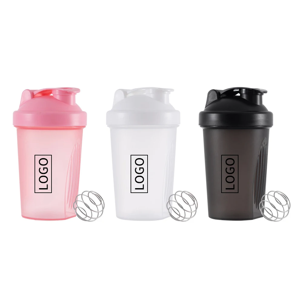 

400ml Custom logo protein shaker bottle BPA free gym shaker with SS304 mixing ball - Classic Series, Customized color acceptable