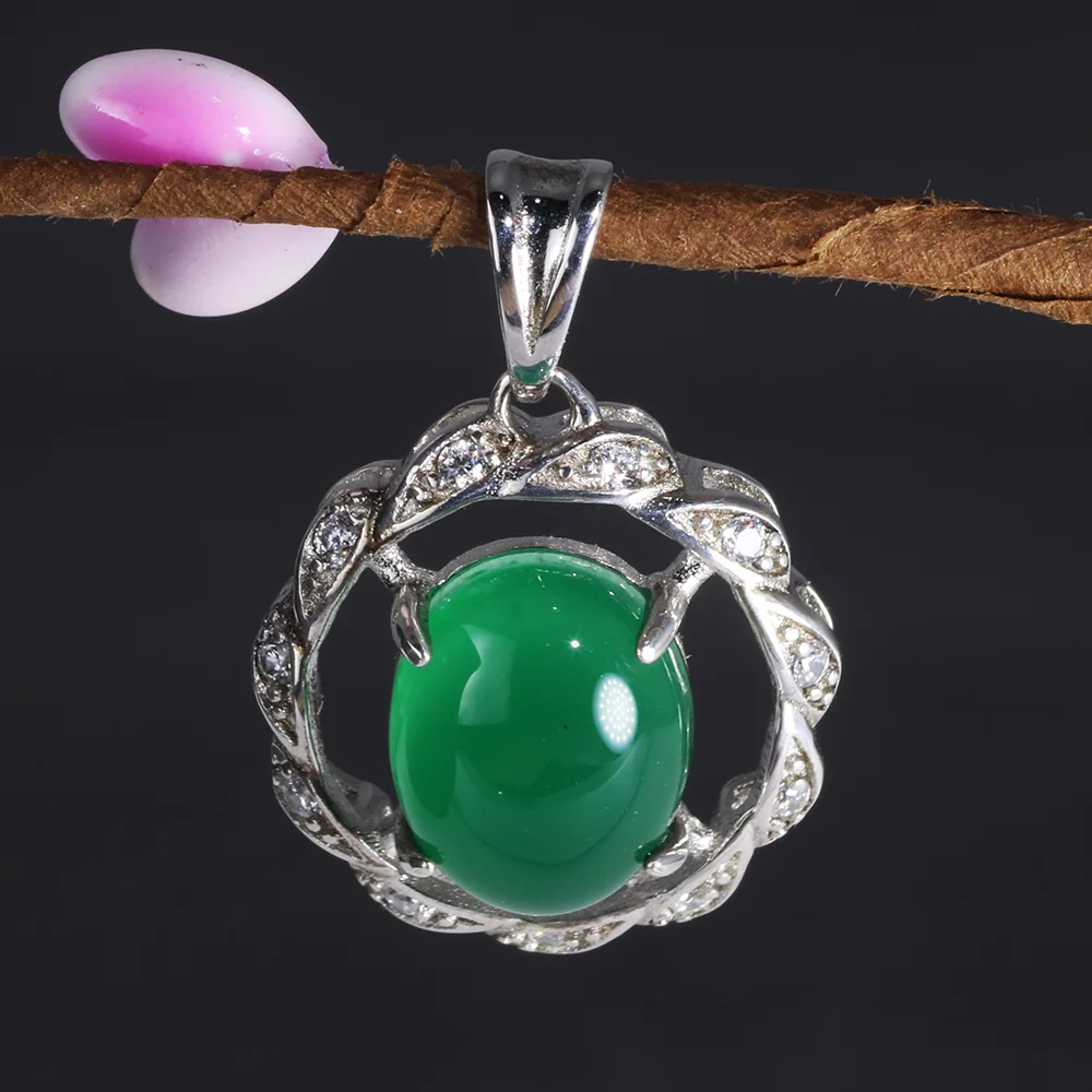 

Custom Pendants Charms Semi Precious Stone 925 Silver Pendants