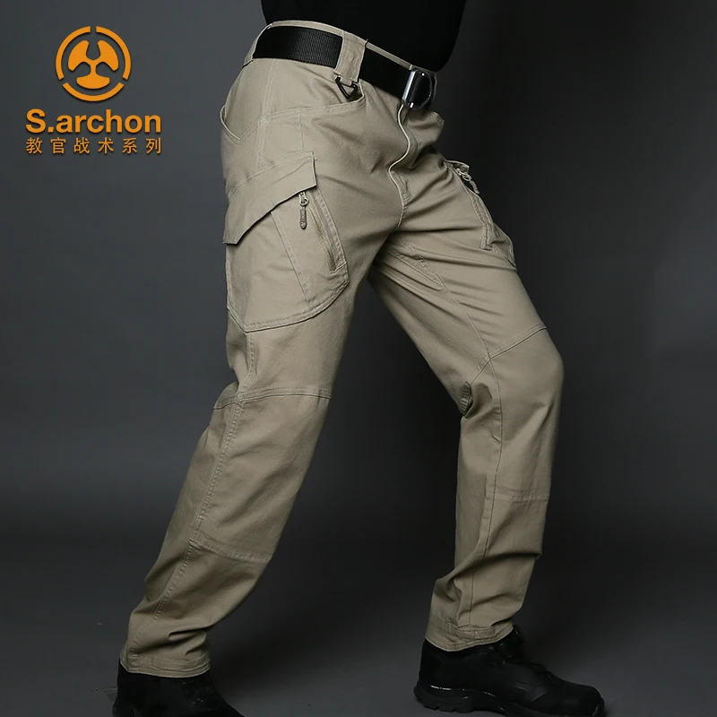 

S.archon IX9 tactical cargo pants Men's Trousers army work outdoor techwear hiking pantalons homme khaki celana pria casual