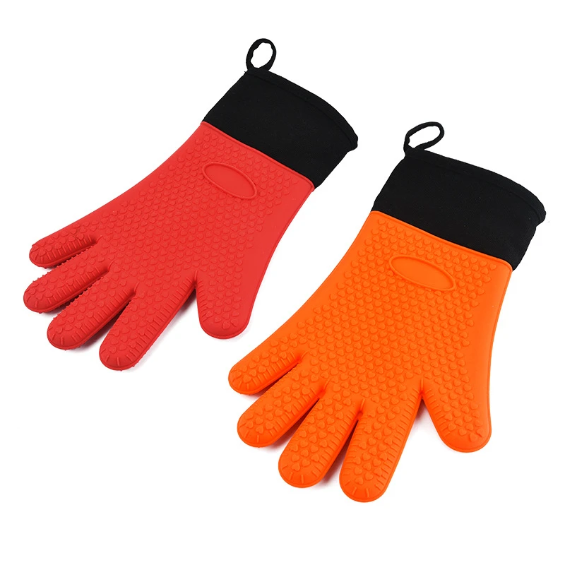 

Z0537 Silicone mittens Thick insulation mittens Household five-finger microwave mittens Silicone kitchen tools