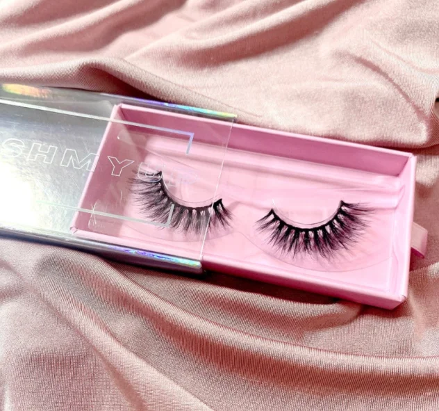 

100% Handmade 25mm mink eyelash magnetic square eyelash box with rhinestone packing false 25mm mink eyelashes vendor, Black color