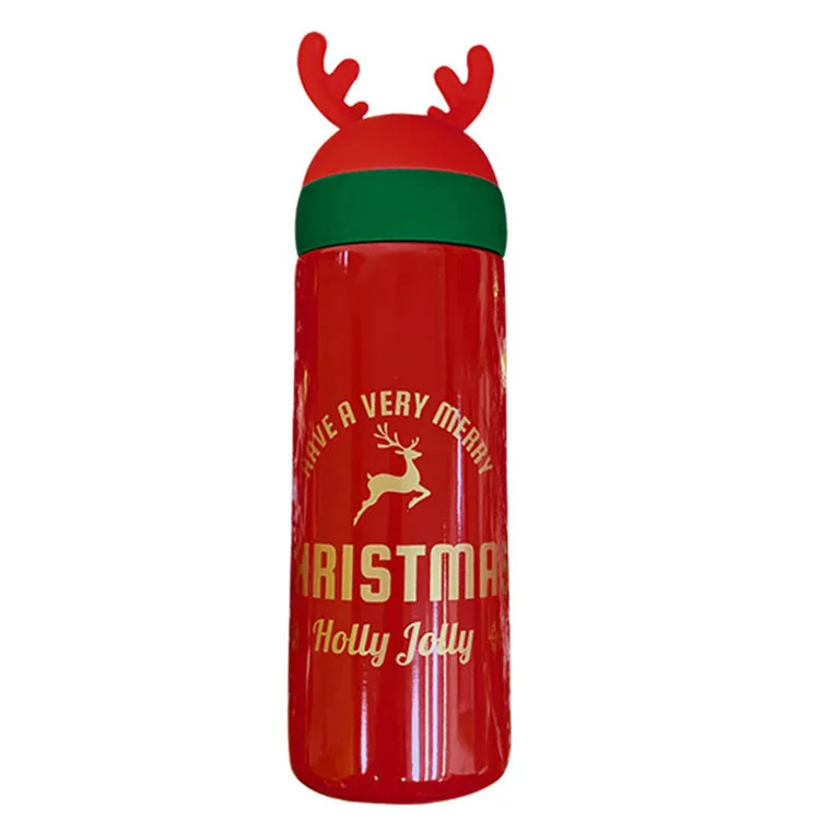 

Wholesale hot selling Merry Christmas gift stainless steel water bottle vacuum water flask bottle, Red, black, white etc