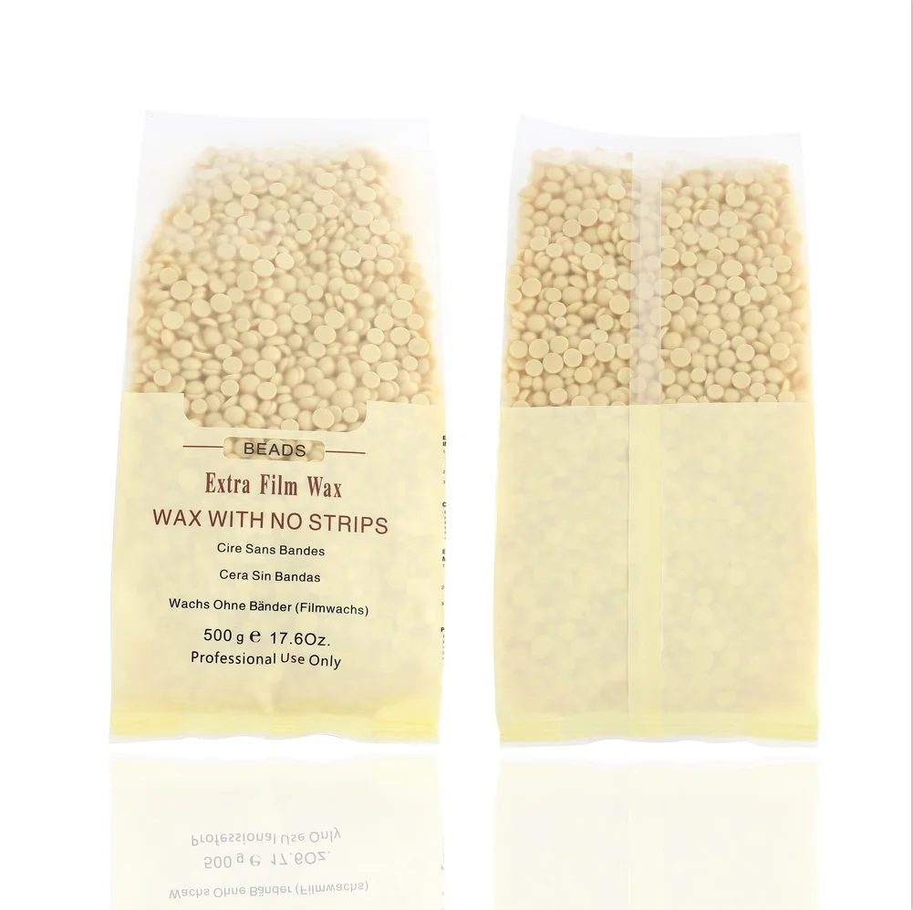 

500g No strips hair removal creme hot wax painless depilatory creme hard wax beans, 10 colors