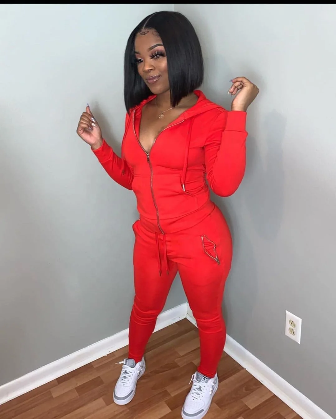 Women Joggers Sweat Pants Sets Winter 