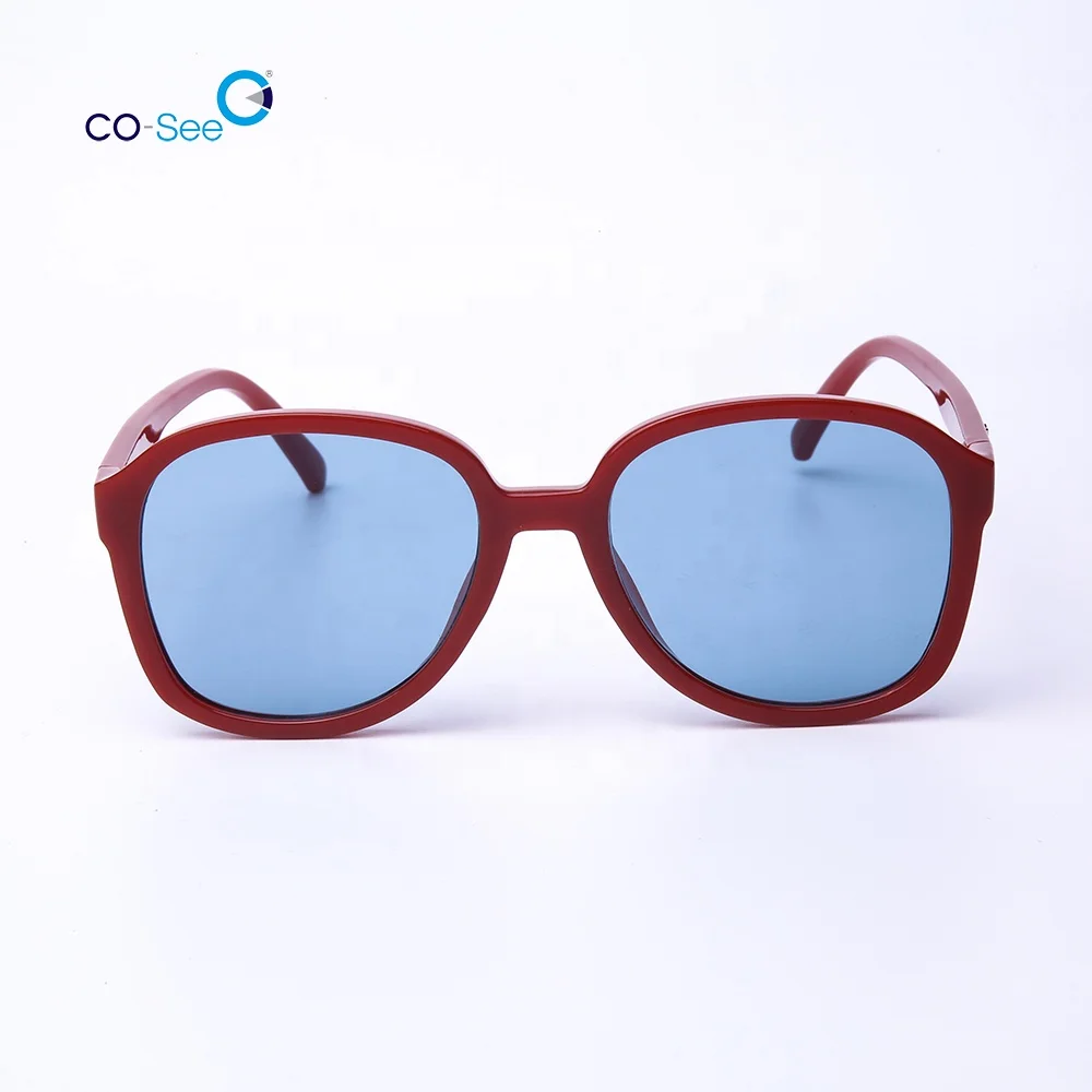 

China Transparent Custom Logo Double Colors Clear Colorful Plastic Sunglasses