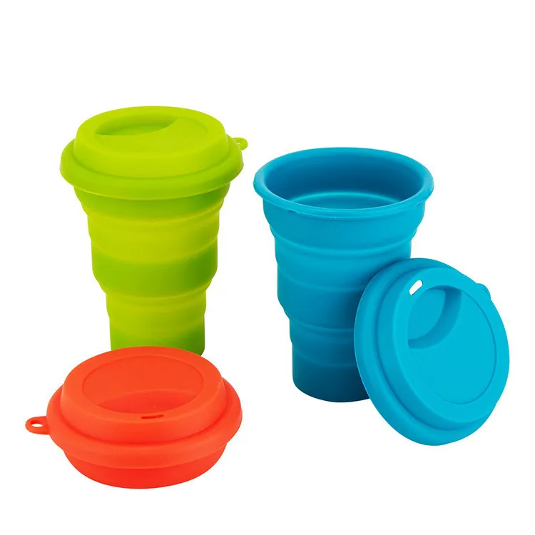 

0137 Food Grade Silicone Folding Coffee Cup Outdoor Portable Environmental Water Cup Creative Telescopic Cup