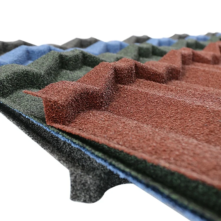 
Newest building construction materials roof materials price color stone coated metal roof tiles 