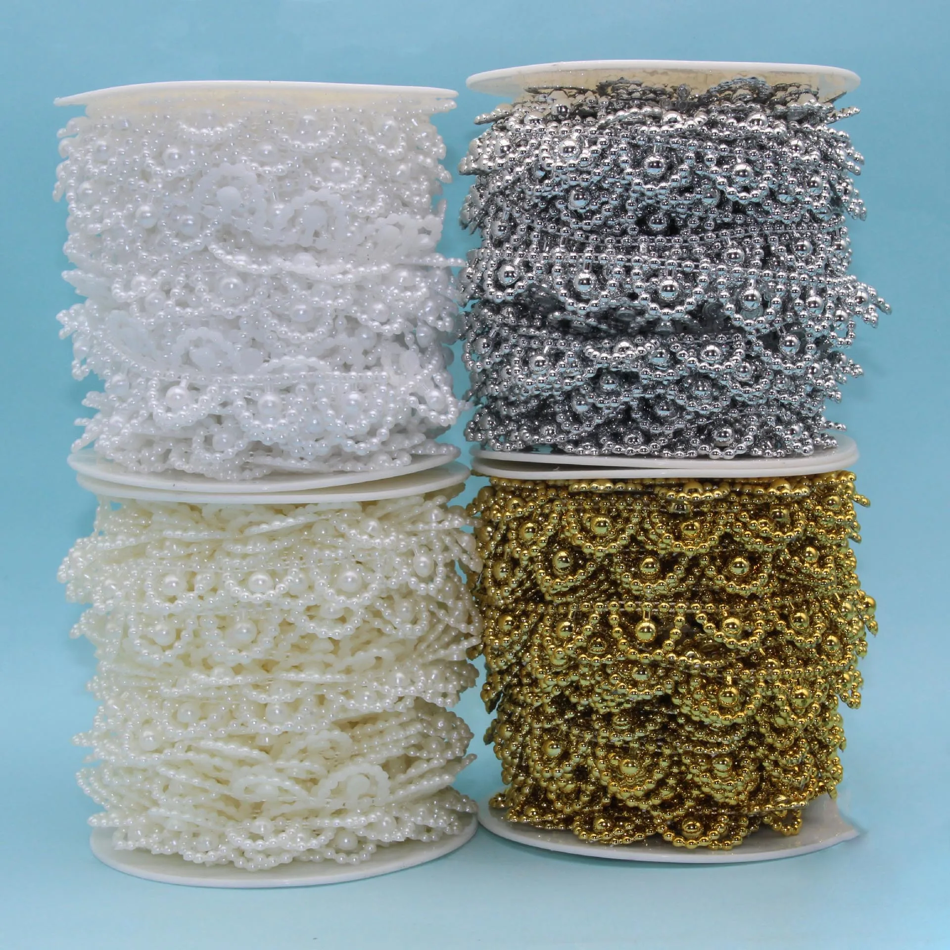 Christmas Party Decorations Plastic Beaded Trimming Lace Diy Costume Dress Upholstery Sewing Textile Ornament Shoes Ribbon Trims