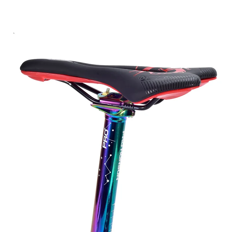 

HONSUN 27.2 30.8 31.6mm Shock-resistant CNC Alloy Mountain Road Bike Seatpost bicycle Parts, Black/rainbow/red